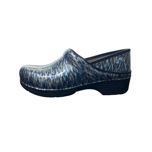Dansko LT Pro Clog Blue Waves Patent Womens Size 42 EU / 11.5-12 US - Picture 7 of 10